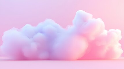 Wall Mural - a fluffy cloud with a pinkish hue