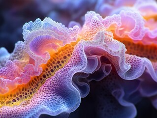 Wall Mural - abstract colorful macro photography of a flower
