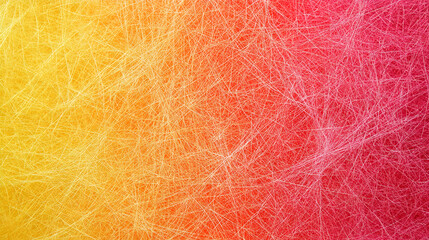 Poster - Abstract colorful texture showcasing vibrant gradient from yellow to pink, resembling fibers or strands, perfect for background use