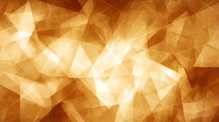 Aufkleber - Bright abstract orange and gold geometric pattern with sharp shapes and vibrant lighting, perfect for backgrounds or artistic designs