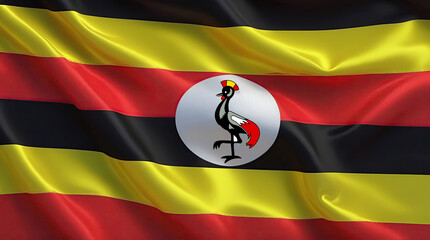 Wall Mural - ugandan flag for national Day or Independence Day of uganda