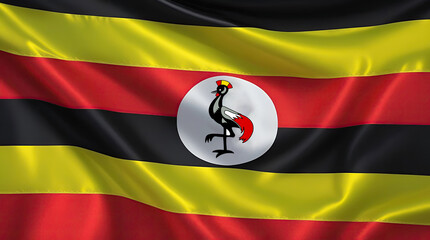 Wall Mural - ugandan flag for national Day or Independence Day of uganda