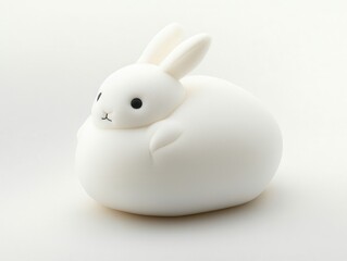 Canvas Print - White Plush Bunny Toy.