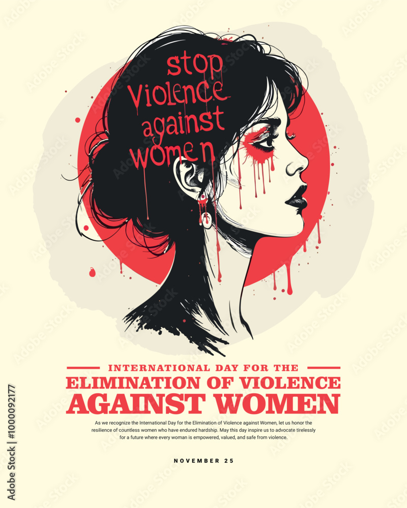 Stop violence against women social media post banner template ...