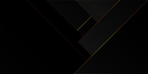 Wall Mural - Abstract background with black color technology modern background design, Tech abstract background with geometric lines and business concept modern geometric shapes.	