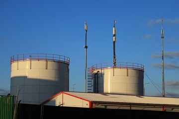 View of a small storage facility for petroleum products. Russia.