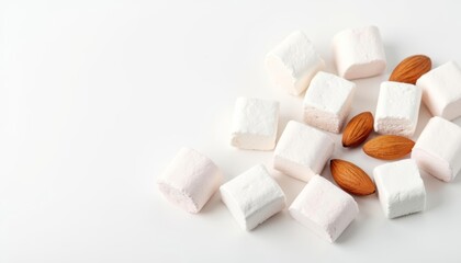 Poster -  Deliciously simple  Marshmallows and almonds