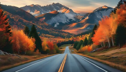 Wall Mural - Exploring Scenic Drives and Vibrant Autumn Festivals on Fall Travel Adventures