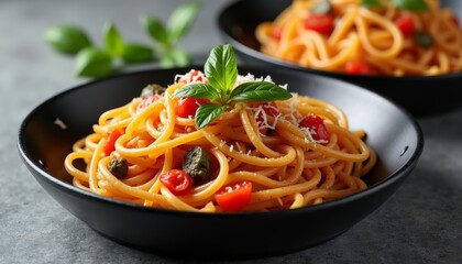 Poster -  Delicious pasta dish ready to be savored