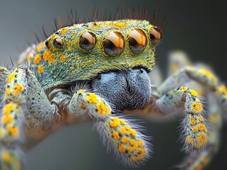 Wall Mural - Close Up of a Colorful Jumping Spider