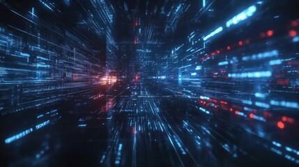 Poster - digital transformation of contracts into futuristic cyber landscape - digital information technology