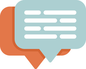 Poster - two speech bubbles are overlapping, showing an ongoing conversation