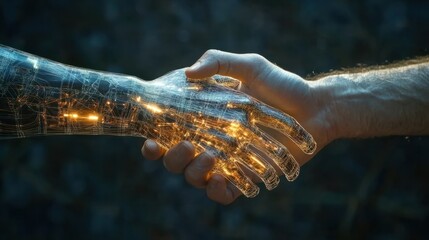 Poster - Leadership in Transition: Embracing AI Technology through Holographic Handshake