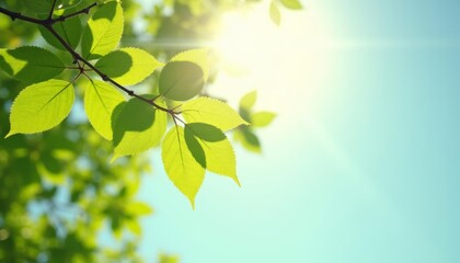  Bright sun vibrant leaves and a clear blue sky