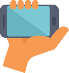 Poster - Hand is holding a smartphone with a blank screen, perfect for showcasing your mobile app or website design