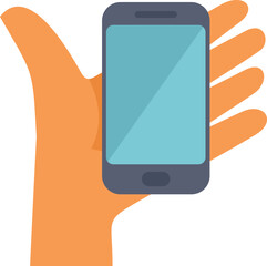 Poster - hand is holding a modern smartphone with a blank screen, perfect for showcasing your app or website 