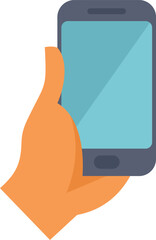 Poster - Hand is holding a smartphone with a blank screen, perfect for showcasing your mobile app or website design
