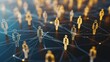 © Johannes - professional social network concept connected human figures representing business relationships and networking