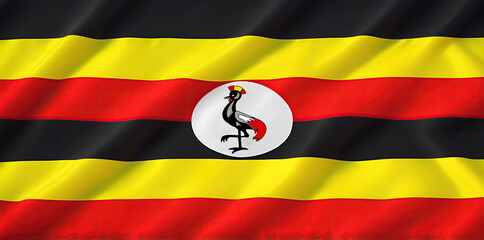 Wall Mural - ugandan flag for national Day or Independence Day of uganda