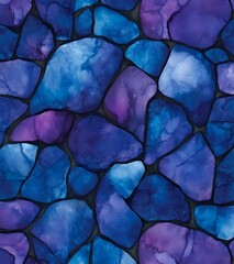 Poster - Abstract Blue and Purple Stone Texture