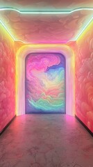 Sticker - Neon Cloud Tunnel.