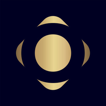 Unique style modern O letter logo design with awesome color
