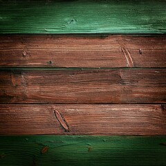 Abstract old brown rustic green colored painted dark grunge grain wooden timber hardwood wall or floor or table texture - wood background banner with vignette