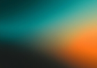 Teal orange black color gradient background, grainy texture effect, poster banner landing page backdrop design