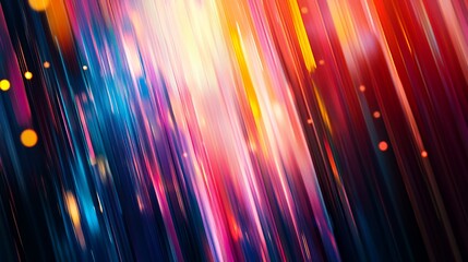 Wall Mural - Abstract colorful lines with light streaks.