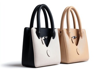 Aufkleber - Minimalist handbag design, with clean lines and a simple, structured shape, offering a sleek and modern accessory look