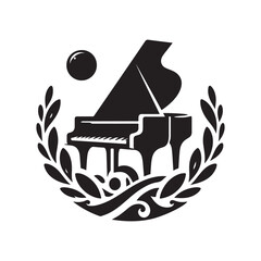 Elegant Piano Silhouette Vectors - Perfect for Music-Themed Designs