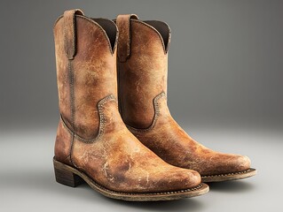 Distressed Leather Cowboy Boots: A Classic Western Style