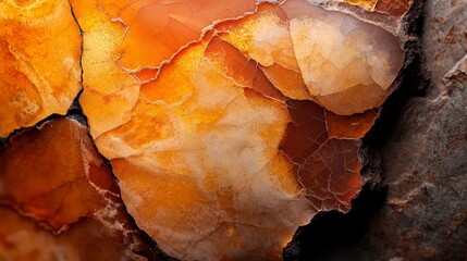 Canvas Print -  A tight shot of a rock, painted yellow and brown against a black-and-white backdrop