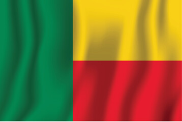 Wall Mural - Realistic Benin national flag perfect color, scale, and proportion.