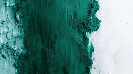 Wall Mural -  A tight shot of a green and white wall, with white and black stripes visible in the background