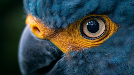 Sticker - blue and yellow bird, yellow beak contrasting with black stripe around one eye