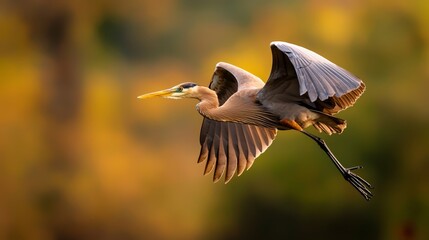 Sticker -  A bird flies in the air, wings spread wide, head turned slightly sideways