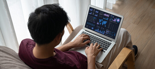 Poster - business data dashboard provide business intelligence analytic for marketing strategy planning snugl