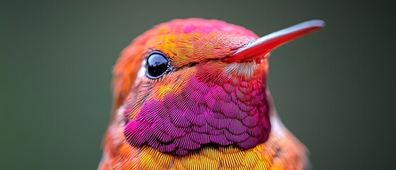 Wall Mural -  A tight shot of a vibrant bird against a softly blurred background