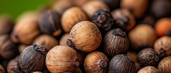 Sticker -  A pile of nuts stacked next to one another atop another stack of nuts