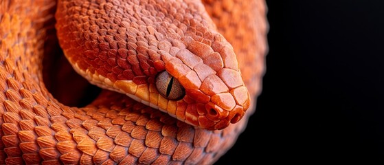 Wall Mural -  A tight shot of a snake's head, revealing an open mouth and extended tongue