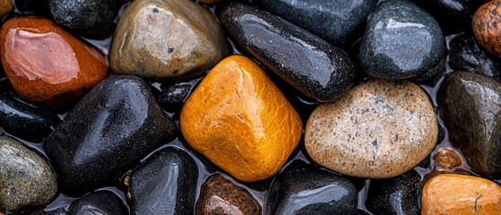 Poster -  A cluster of rocks atop a mound of dirt, rocks stacked together