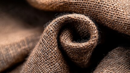 Canvas Print -  A close-up of a burlap sack of burlap