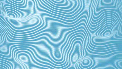 Poster - Abstract Blue Lines Background. Vintage Retro Lines Wallpaper. Abstract Minimal Sea Ocean Design. Summer Vibe Blue Backdrop. Vector Illustration.