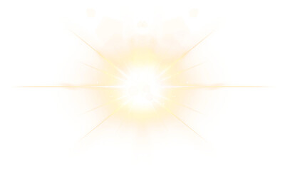 sunlight glow effects on a transparent background