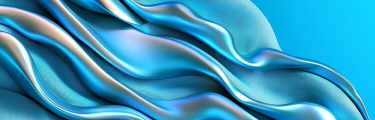 Poster - gradient background with dark and light blue abstract cement walls in a studio room.