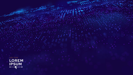 Aufkleber - Digital Data Flow Vector Background. Big Data Technology Lines. Data Transmission Concept. High Speed Internet. Information Matrix Flow in Virtual Reality Cyberspace. Vector Illustration.