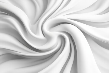 Fototapete - Abstract swirl pattern on solid white background, single object