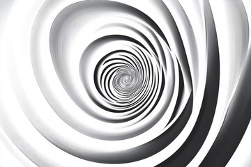 Fototapete - Abstract swirl pattern on solid white background, single object