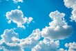 © venusvi - Bright blue sky with white clouds background, natural, no objects